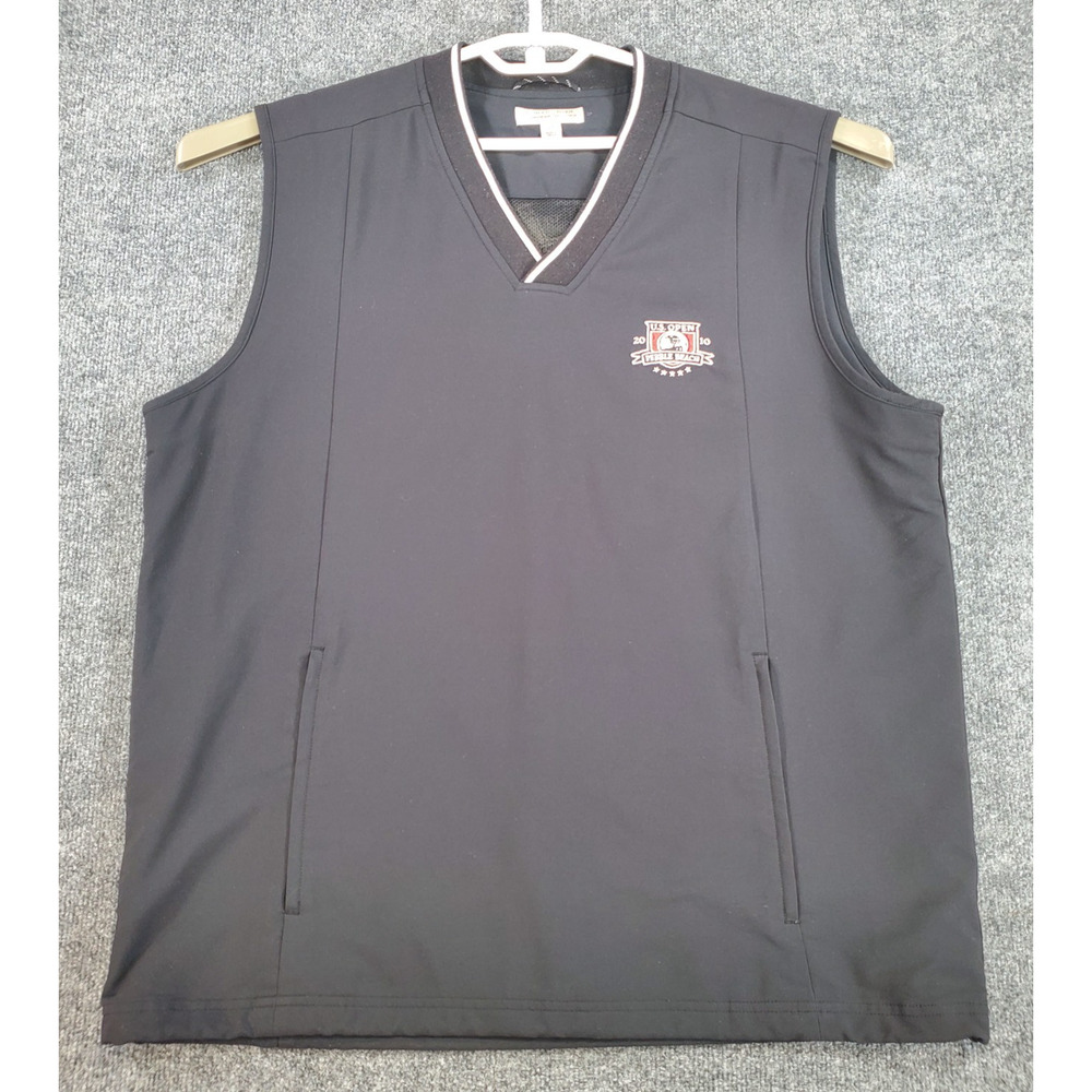 2010 US Open Pebble Beach Black Cutter & Buck Pullover Golf Vest Large